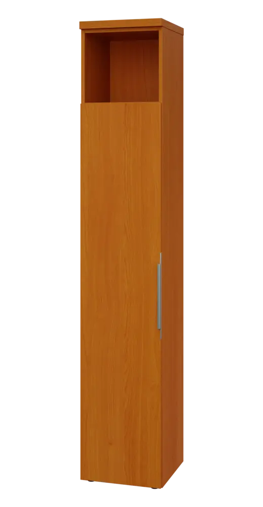 SIN 6 - 4DN kancelářská skříň, 1-dveřová/nika, levá, 2170x400x400, třešeň šumavská